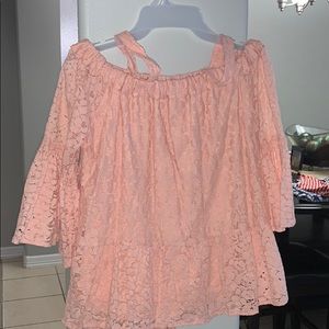 Blush pink lace top